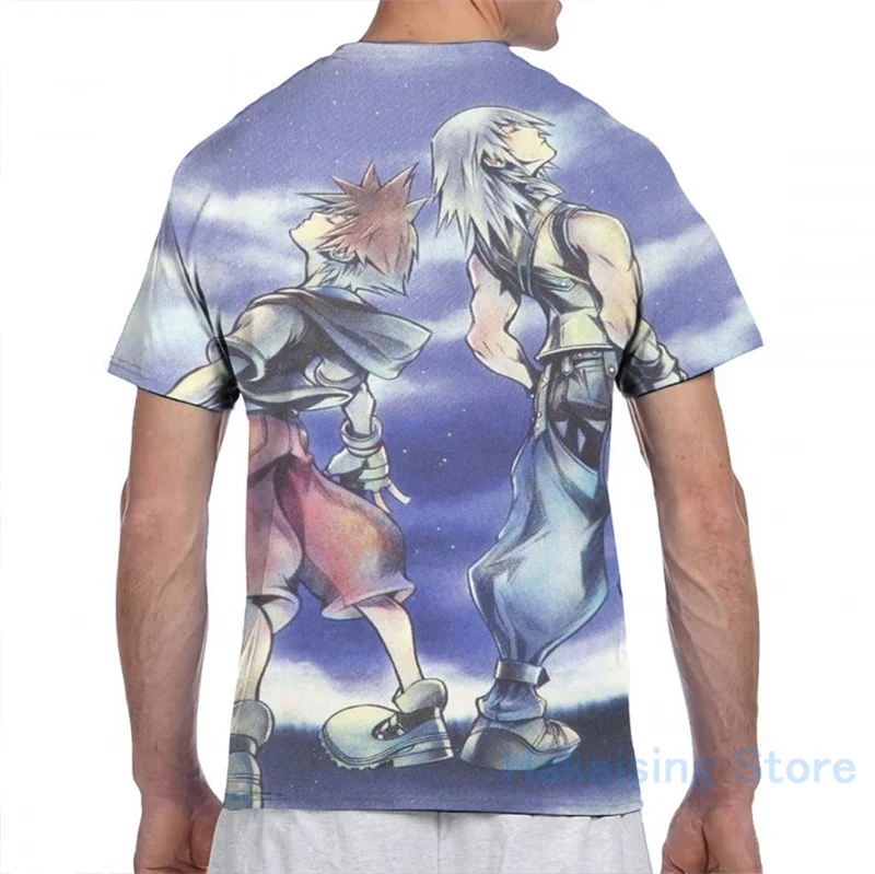 Футболка Мужская/женская с принтом Kingdom Hearts CoM модная рубашка коротким рукавом