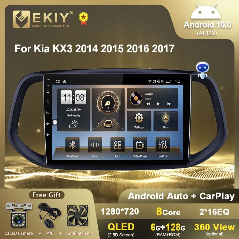 

Автомагнитола EKIY Carplay на Android 10, мультимедийный видеоплеер для Ford Focus 3 2011-2019, автостерео навигация на Android, 2din DVD HU