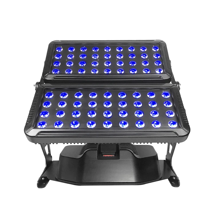 

2pcs Led double head waterproof outdoor City Color 72 x 18w 6in1 rgbwauv led stage wall washer dj club party wedding event light