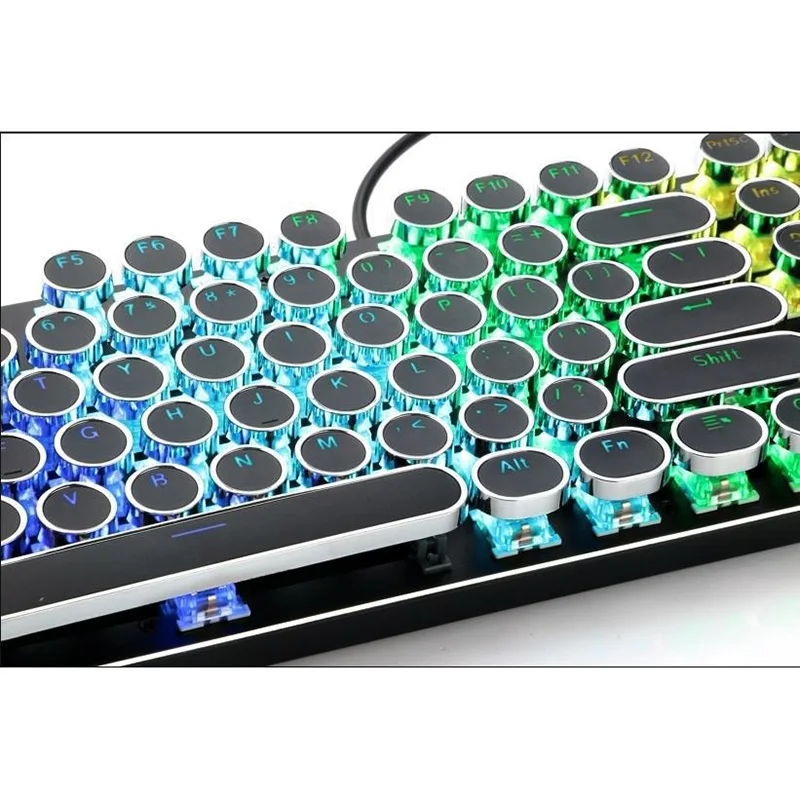 Игровая механическая клавиатура в стиле стимпанк для пишущей машинки с