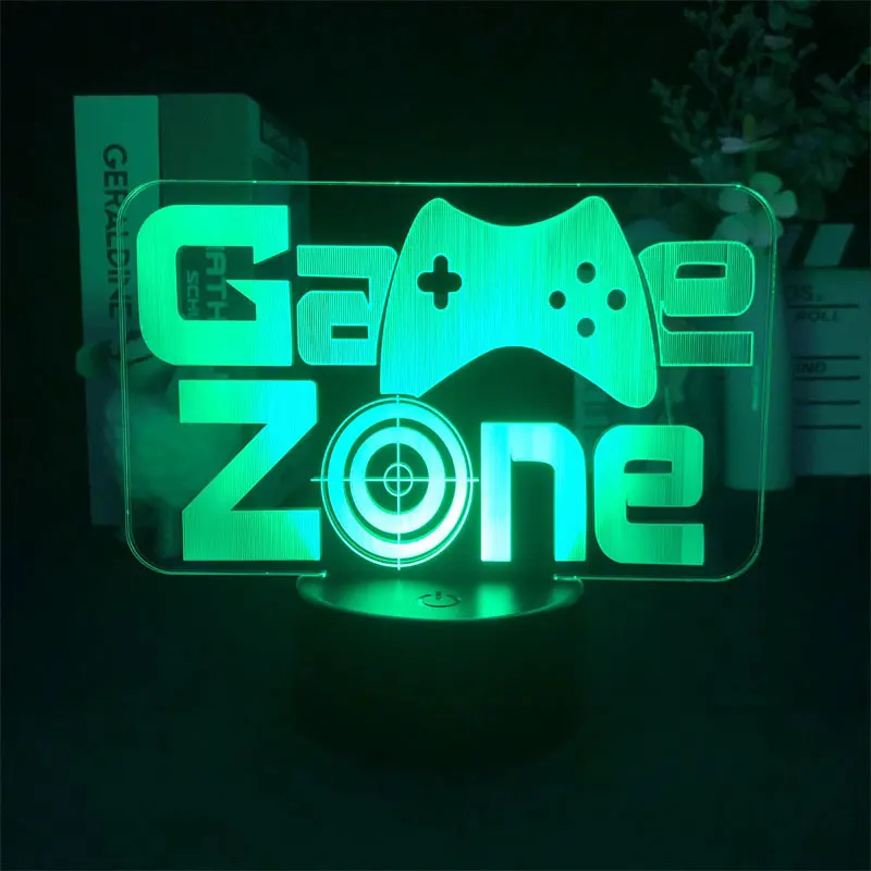 

3D Night Light Alarm Clock Base Lamp Colorful 3d Lamp Gamepad Evolution Game Controller Projector Dropship Table Indoor Kid