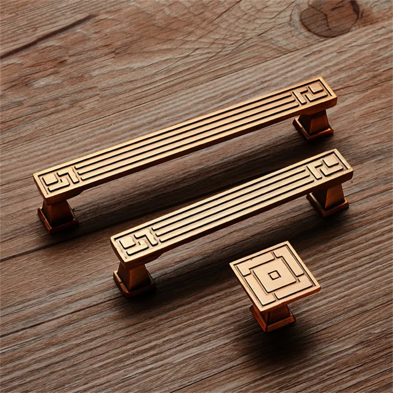 Античная зеленая бронза ручка для шкафа мебели шкаф с выдвижными ящиками Кухня