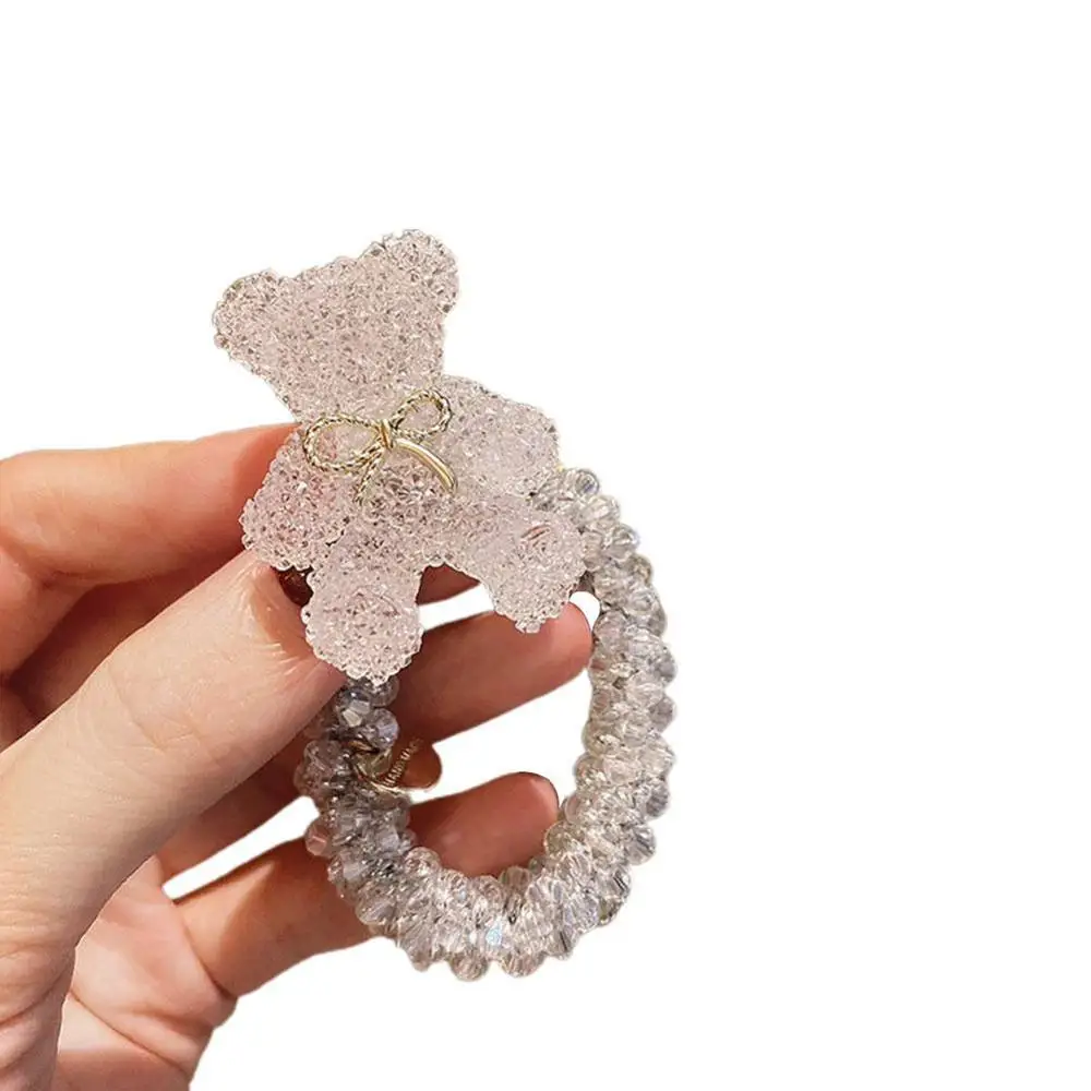 

New Women Shinny Crystal Elastic Hair Bands Hair Hair Accessories Hair Tie Handmade Head Korean Bands Fashion Horsetail B6G5