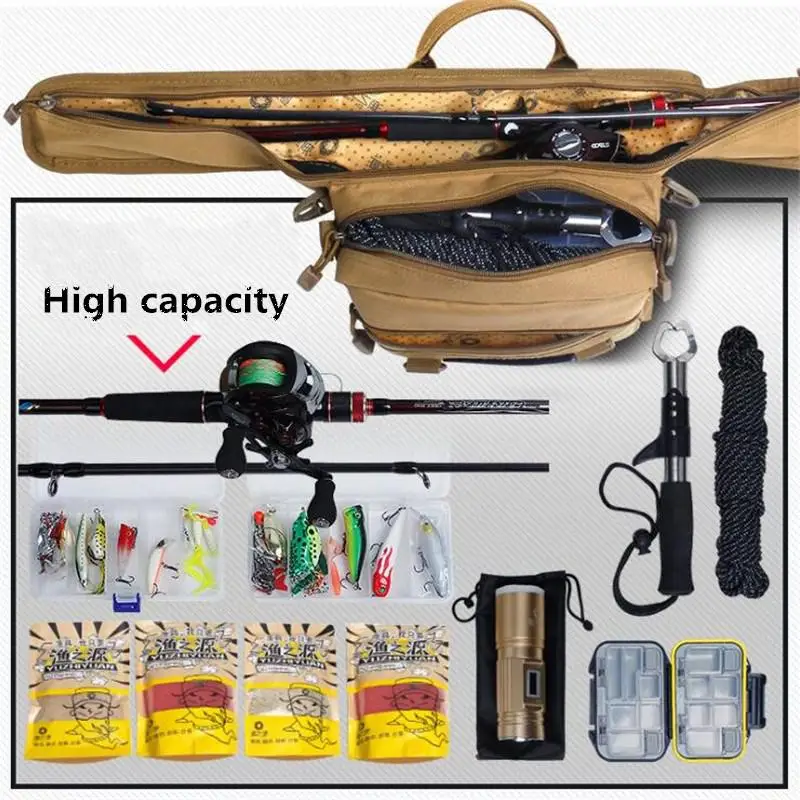 Многофункциональная поясная Рыболовная Сумка для снаряжения плот Удочка