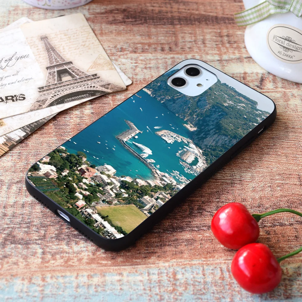 

For iPhone Italy, Capri Soft TPU Border Apple iPhone Case