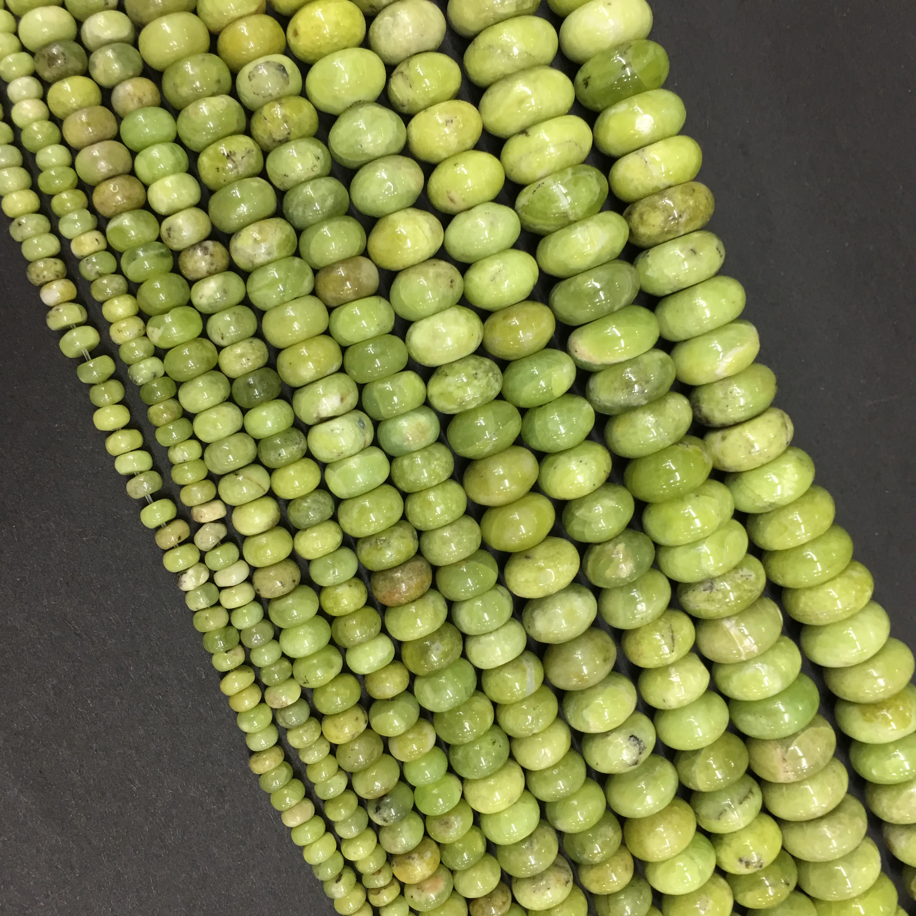Натуральный зеленый Оливиновый камень Рондель свободный бисер Энергия