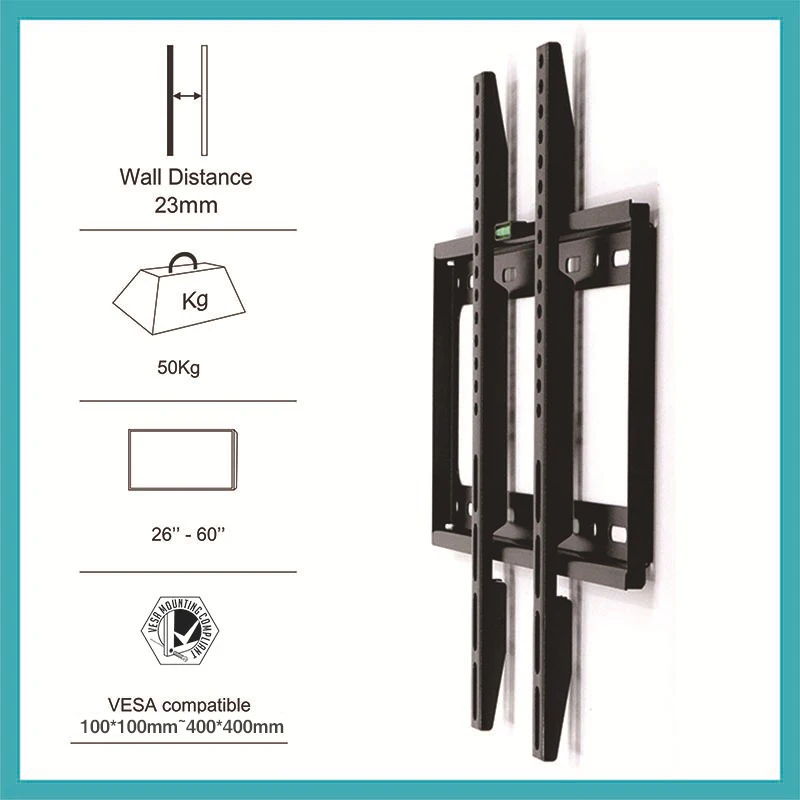 26”-55” inch Universal TV Fixed Bracket Stand Load Bearing 50Kg Wall Mount VESA 100*100~400*400mm Living Room Use Support |