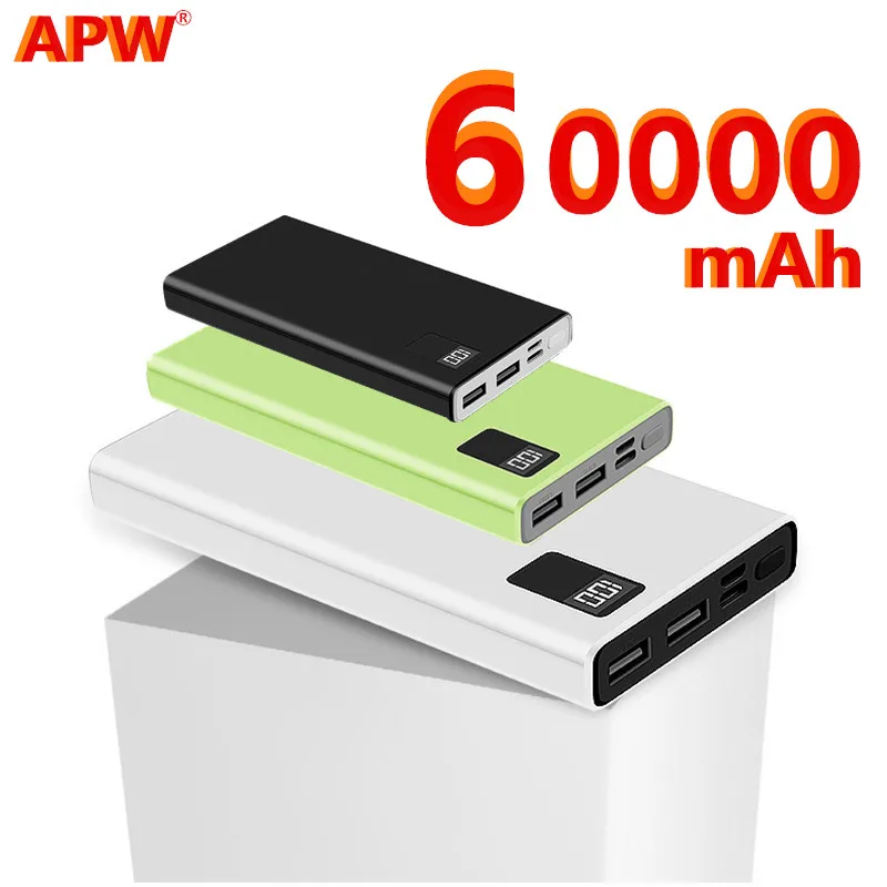 Внешний аккумулятор на 60000 мА · ч со светодиодной подсветкой|Внешние