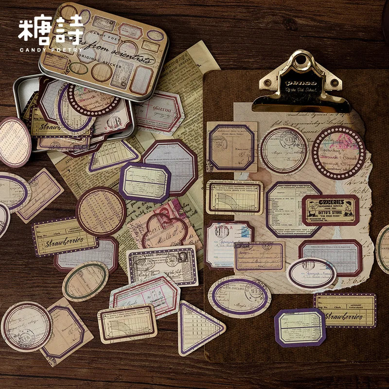 40 шт. винтажные стикеры в виде кофейных этикеток декоративные Ретро наклейки