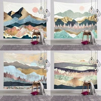 nordic decoration accessories 003 gold plated landscape painting tapestry wall hanging living room decoration crafts