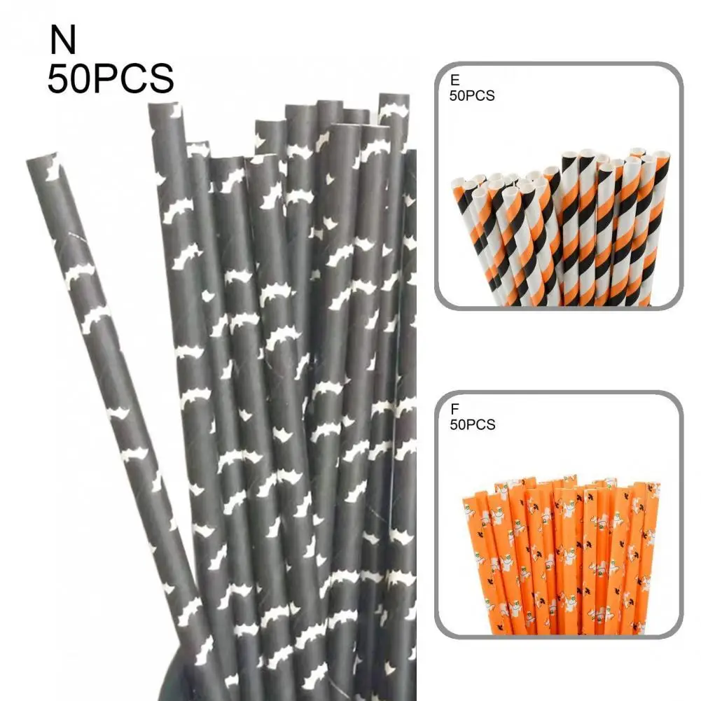 

Attractive Ornamental Delicate Eye-catching Halloween Drinking Straw for Party