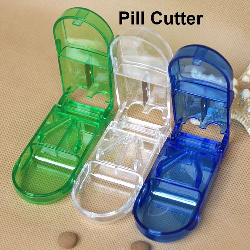 practical Pill Storage Compartment Box Medicine Tablet Holder Safe Cutter Splitter Half drawer organizer plastic storage box | Дом и сад