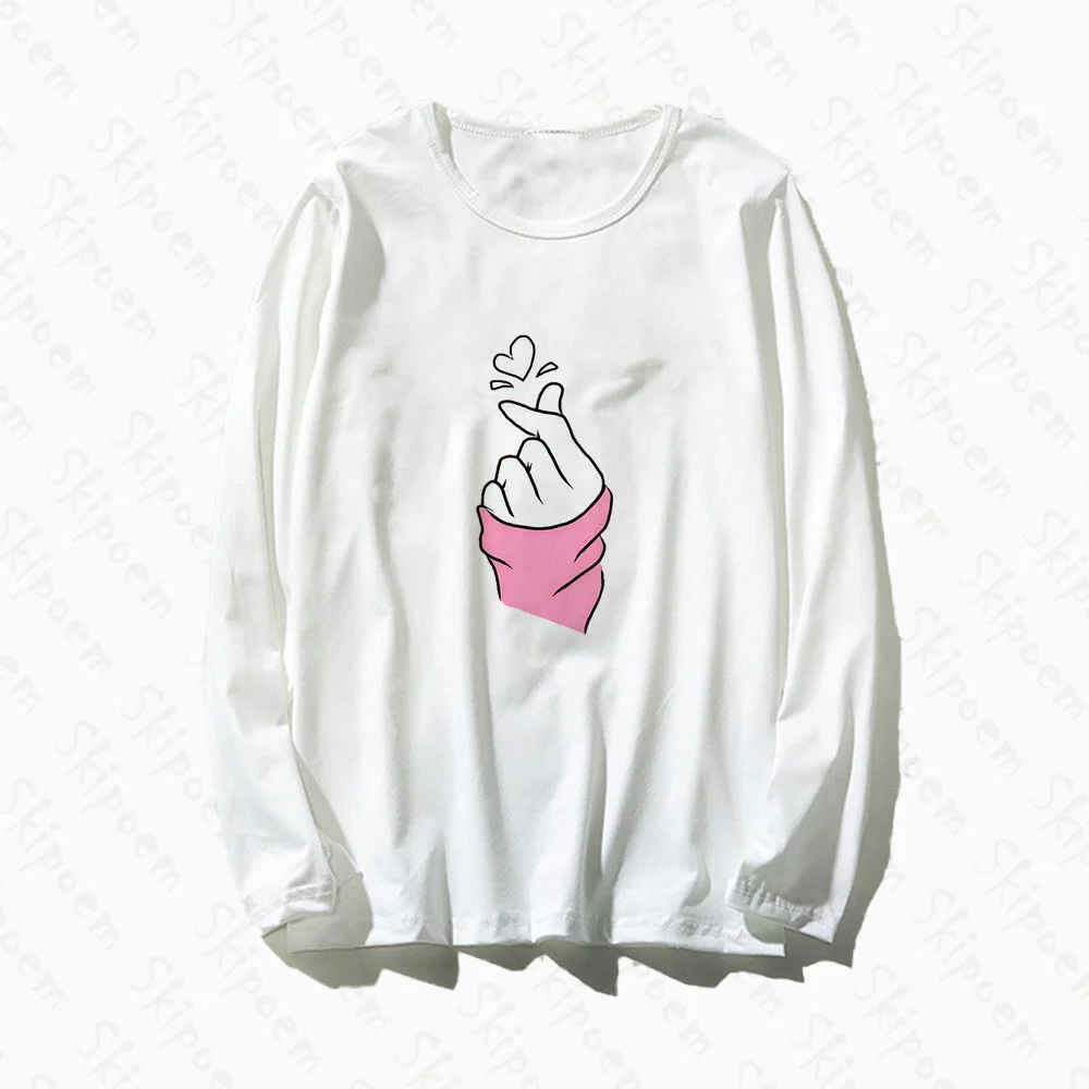 

Женская футболка; Сезон осень; Прямая поставка; Модные хлопковые футболки; Бесплатная доставка; Милые забавные корейские футболки с принтом...