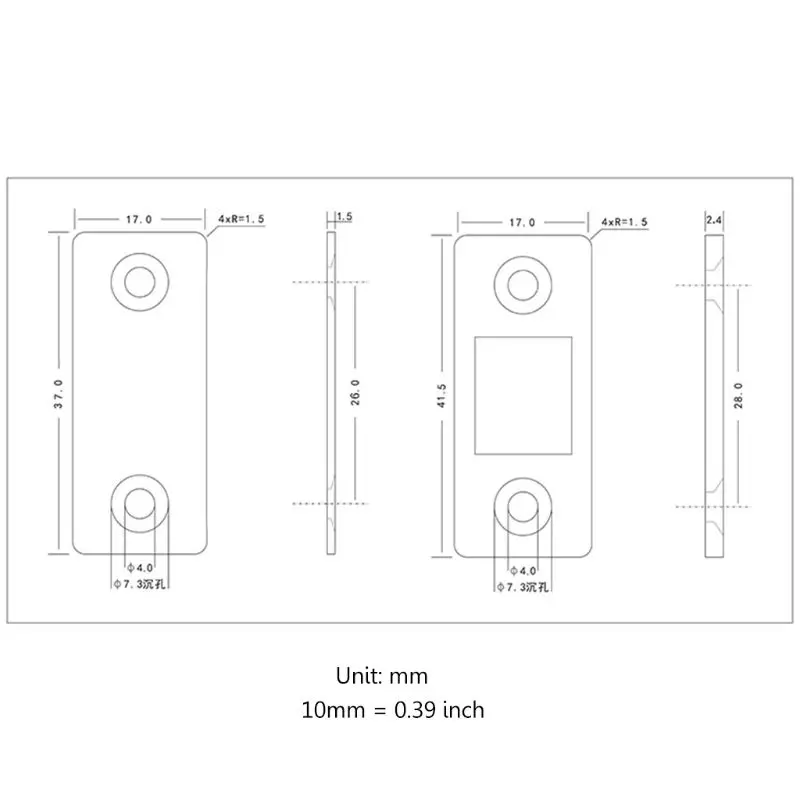 

Flat Powerful Door Catches Closer Strong Magnet Catch Latch Stoppers Door Stop for Home Furniture Cabinet Cupboard