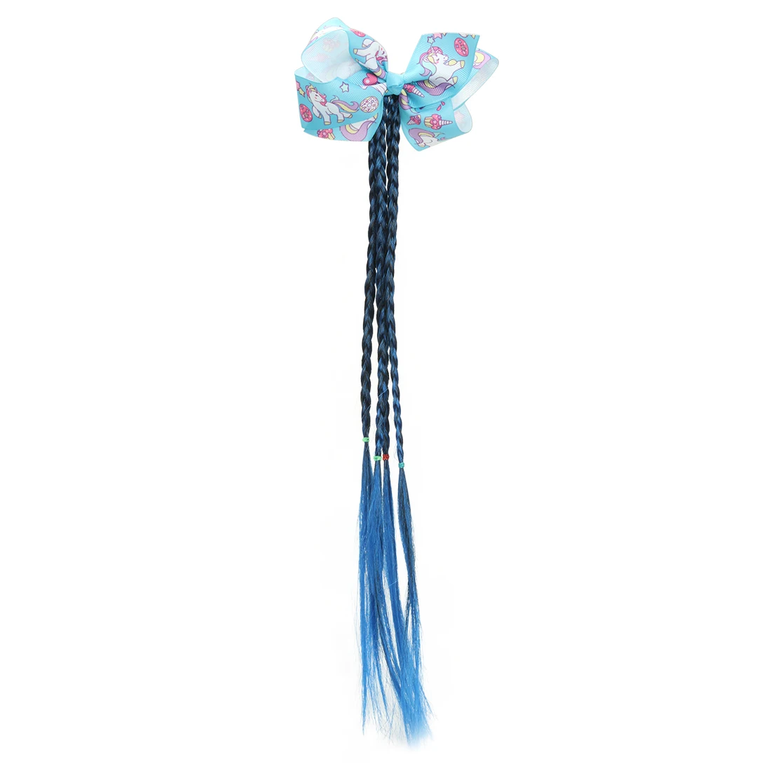 unicorn bow-11 1 шт., парик, эластичная лента для волос, аксессуары для волос для девочек, галстук для волос, цветная крученая тесьма, веревка, колокольчик, дизайнерская Детская повязка на голову, головной убор - Цвет: unicorn bow-11
