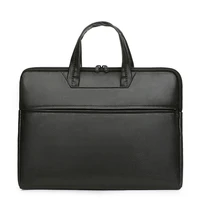 briefcase pu leather men handbag shoulder bag laptop office bag business crossbody black documents portfolio bag designer