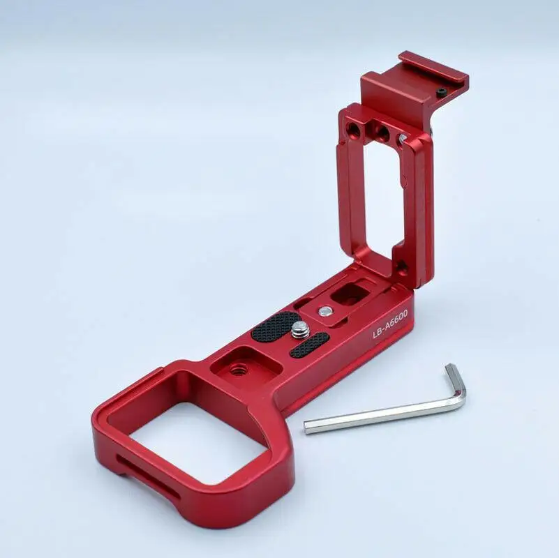 Быстросъемная пластина L образный кронштейн красная ручка для Sony A6600 крепление