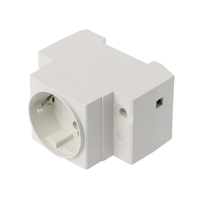 

2020 New EU Type 35mm DIN Rail Mount AC Power Socket 16A 250V AC Connector