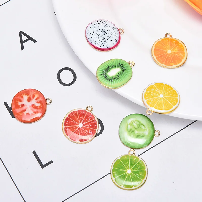 Подвески для украшений в виде лимона дракона киви 10 шт. яблоко помидор | Украшения