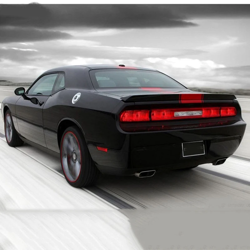 For Dodge Challenger 2008-2015 Auto ABS Plastic Unpainted Primer Color Rear Trunk Boot Wing Spoiler Car Styling Accessories