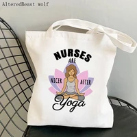 women shopper bag nurses are nicer after yoga bag harajuku shopping canvas shopper bag girl handbag tote shoulder lady bag