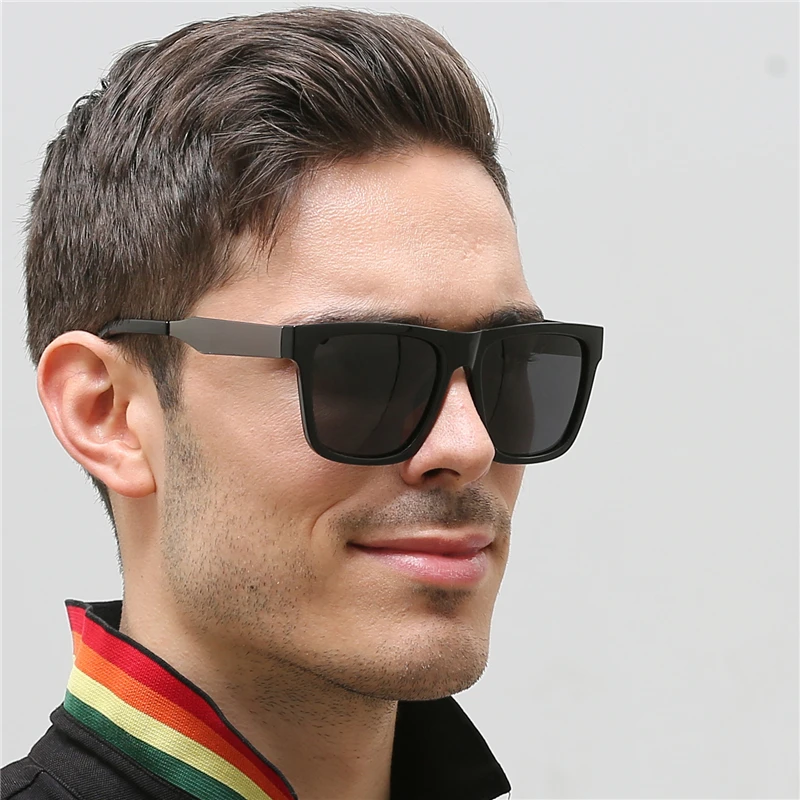 

Retro Square Polarzied Men's Sunglasses For Driving High Quality UV400 Oversized Sunglass Male Fashionable Wide Leg Sun Glasses