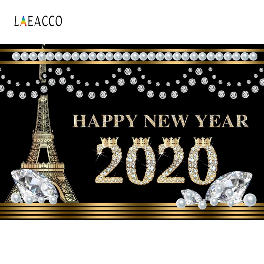 Laeacco фоны для фотосъемки с новым годом 2020 Эйфелева башня индивидуальный декор