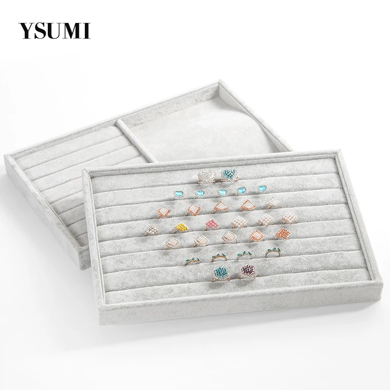 Большое бархатное кольцо серьги дисплей ювелирная подставка лоток ювелирный