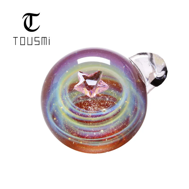 Ожерелье из стекла Tousmi Вселенная Космическая Галактика с подвеской для женщин, регулируемая веревка 64 см, подарок на Рождество Tousmi-3.