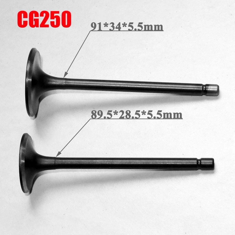 

Motorcycle Engine Valve Intake Exhaust for Honda Haojue Lifan Loncin Dayang CG250 DY250 HJ250 LIFAN250 250cc Motor Parts