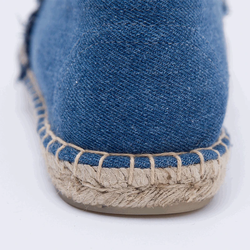 

New Breathable Ladies Casual Shoes Washed Color Matching Harajuku Style Loafer Women's Shoes Unisex Denim Flat Shoes Women