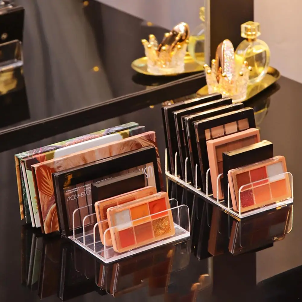

7 Grids Clear Acrylic Cosmetics Shelf Pressed Powder Tools Holder Eyeshadow Palette Organizer Box Multi-layer Storage Rack