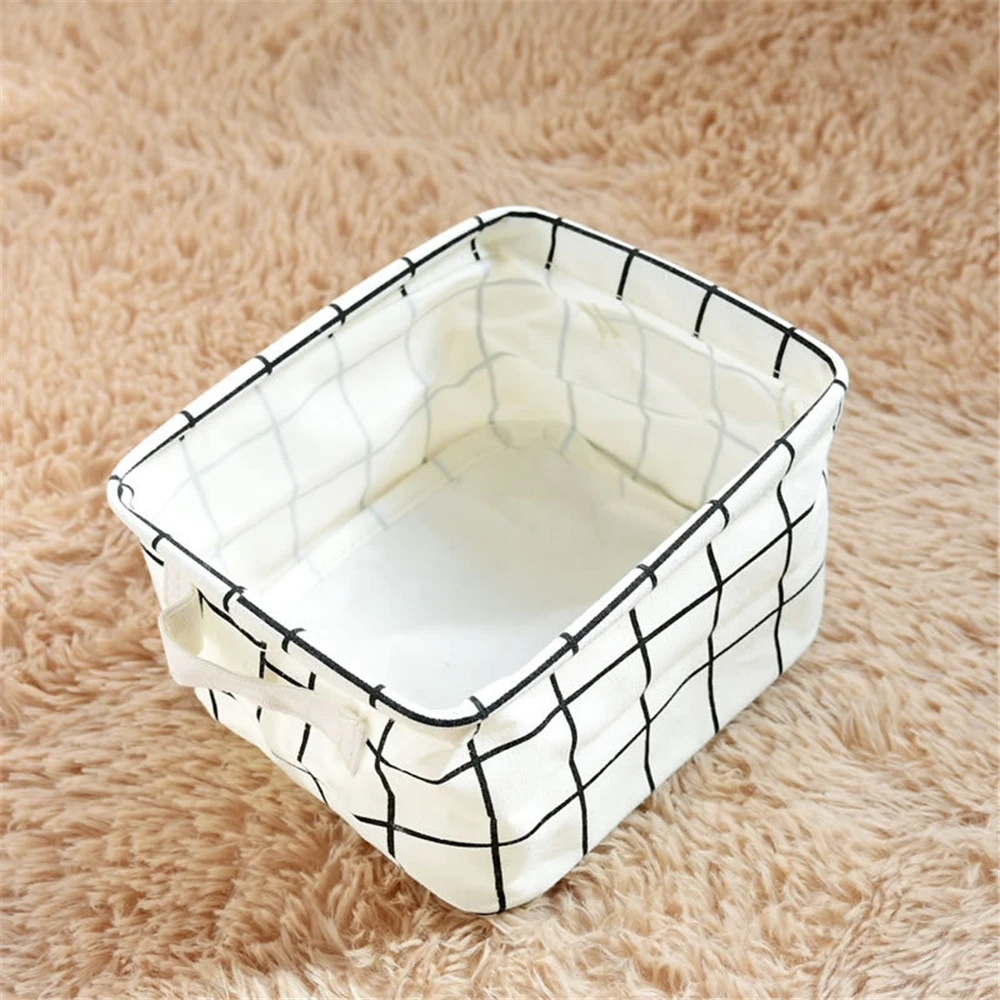 Корзина для хранения из хлопка и льна столешница сортировки мелочей домашнее