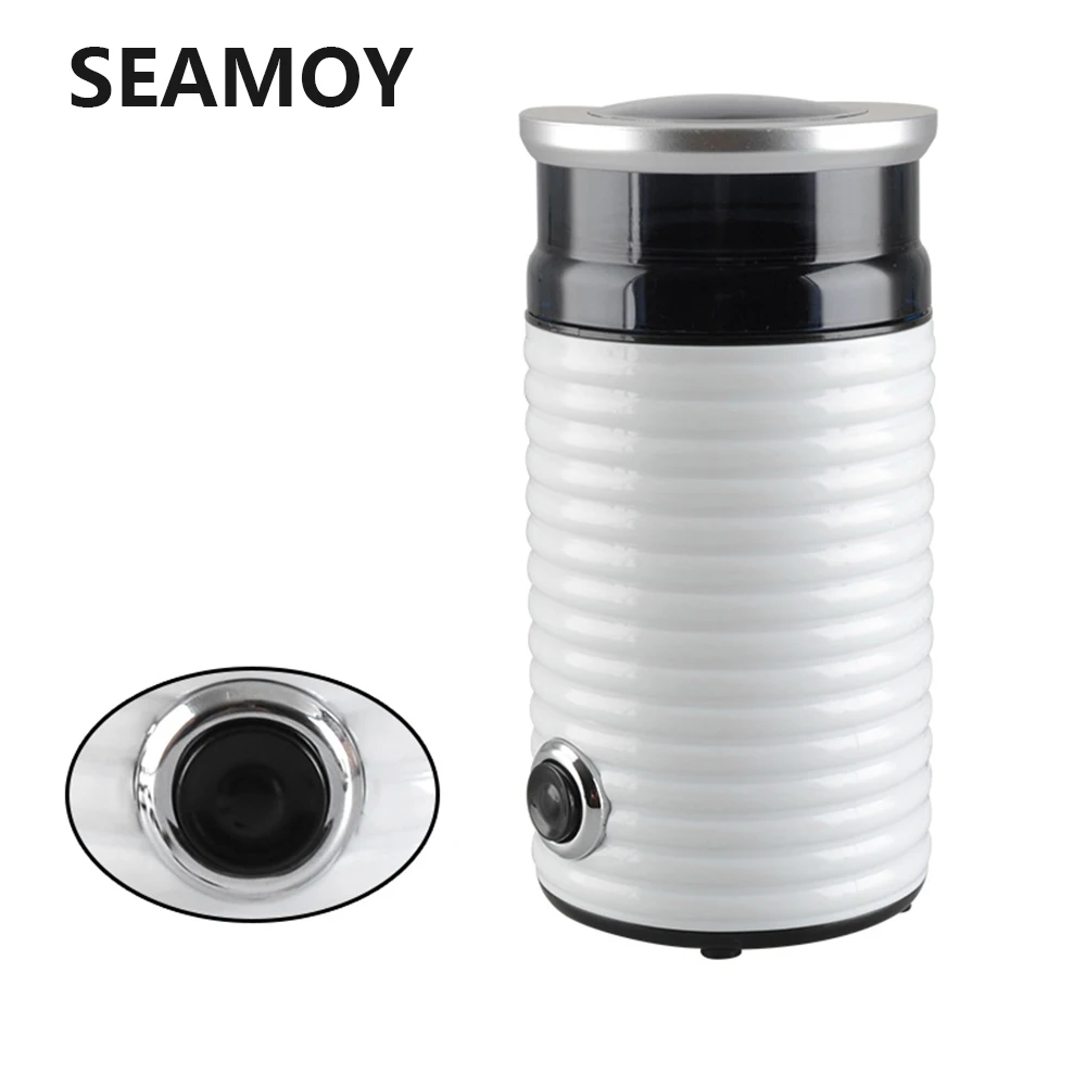 

Mini Electric Coffee Grinder Burr Mill Cafe Bean Grinding Machine Grain Chinese Medicine Spice Nuts Seeds Seasoning Miller