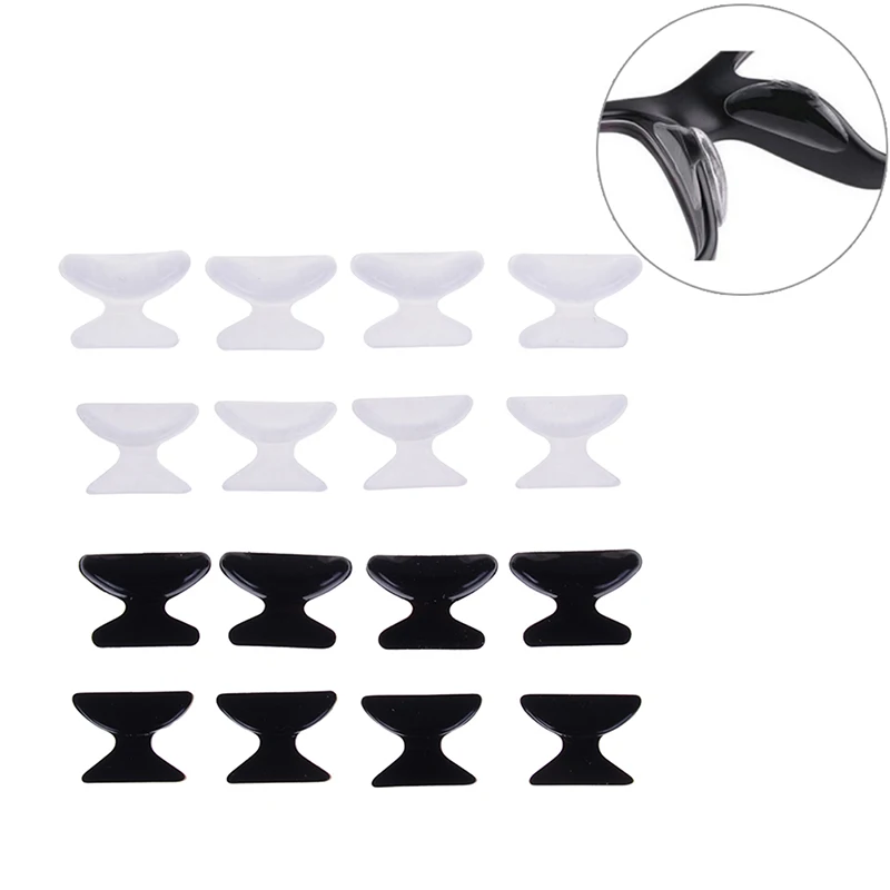 

4pcs=2 Pairs 2.5mm/1.8mm Eyeglass Sunglass Anti-slip Silicone Stick On Nose Pad Glasses Tools Black White