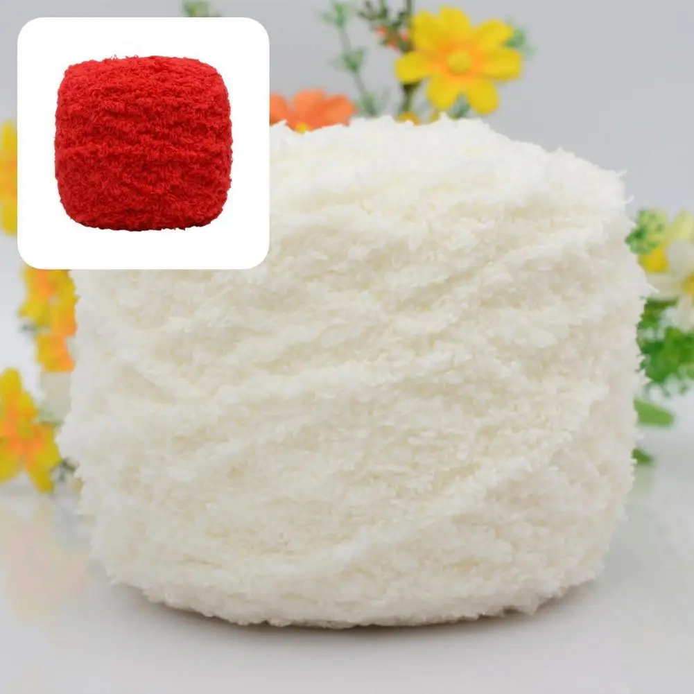 

Portable 1 Roll Great Solid Color Hand Knitting Yarn Warm Yarn Skeins Anti-pilling for Handmade