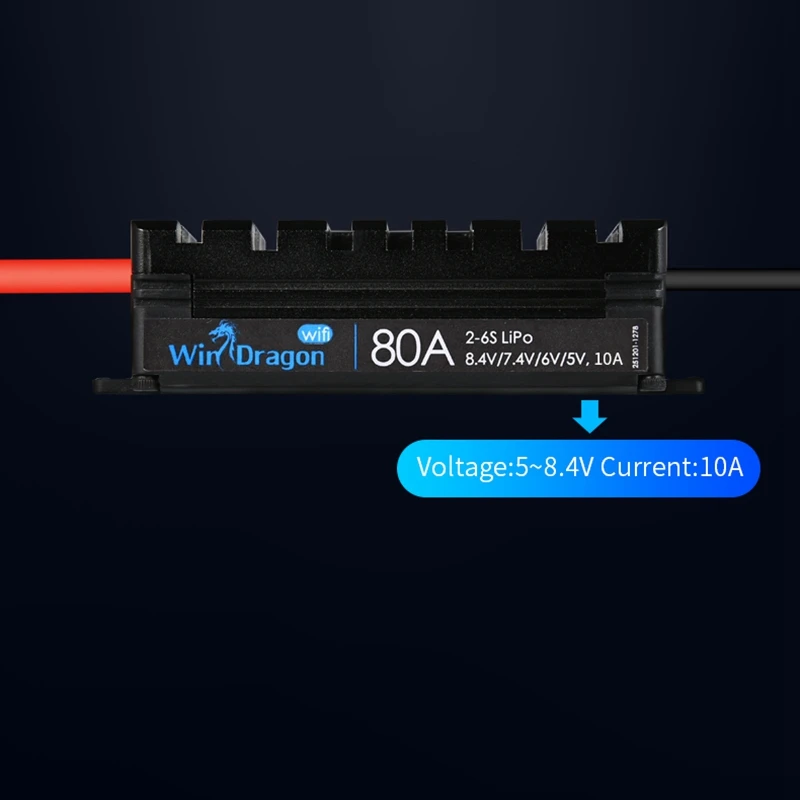

FLYCOLOR WinDragon ESC 2-6S Speed Controller 80A Support WIFI APP Programming 10A Adjustable BEC for RC Racing Drone