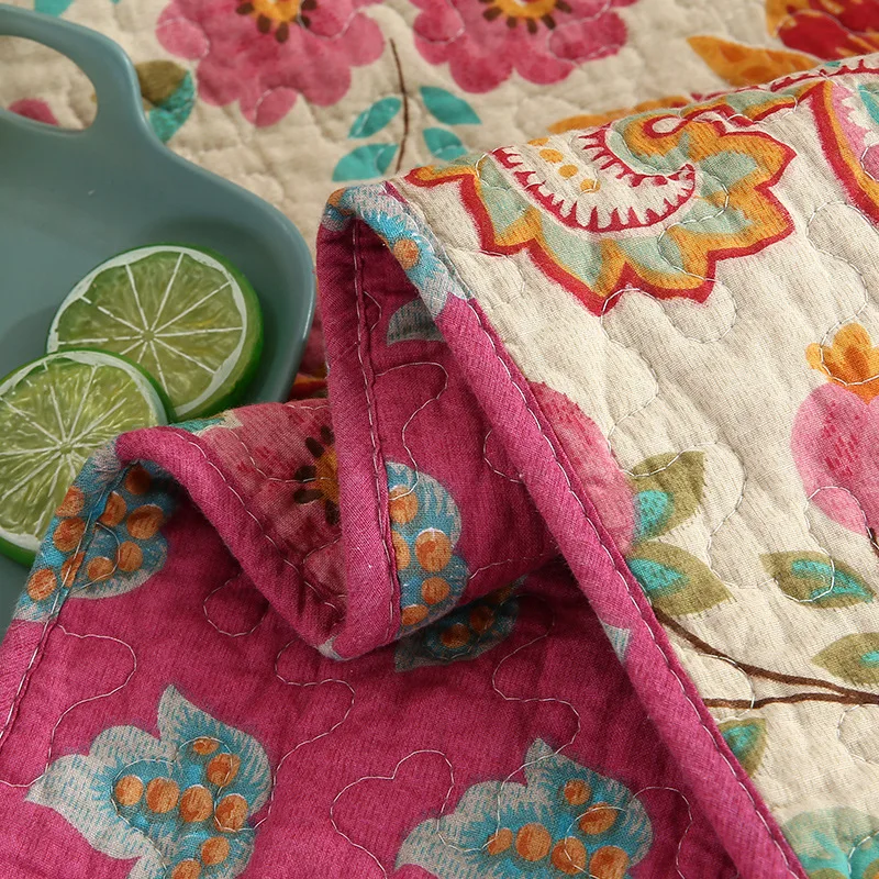 للبيع مفرش قطن ناعم على لحاف السرير 1 قطعة بطانية لتغطية السرير 180x220 سنتيمتر التوأم حجم مبطن طباعة الاطفال لحاف أريكة