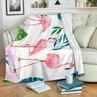 Фланелевое мягкое теплое одеяло с розовым фламинго, милое детское постельное белье, чехол для кровати, дивана, кровати, дивана, путешествия, офиса, мультяшное одеяло, Прямая поставка