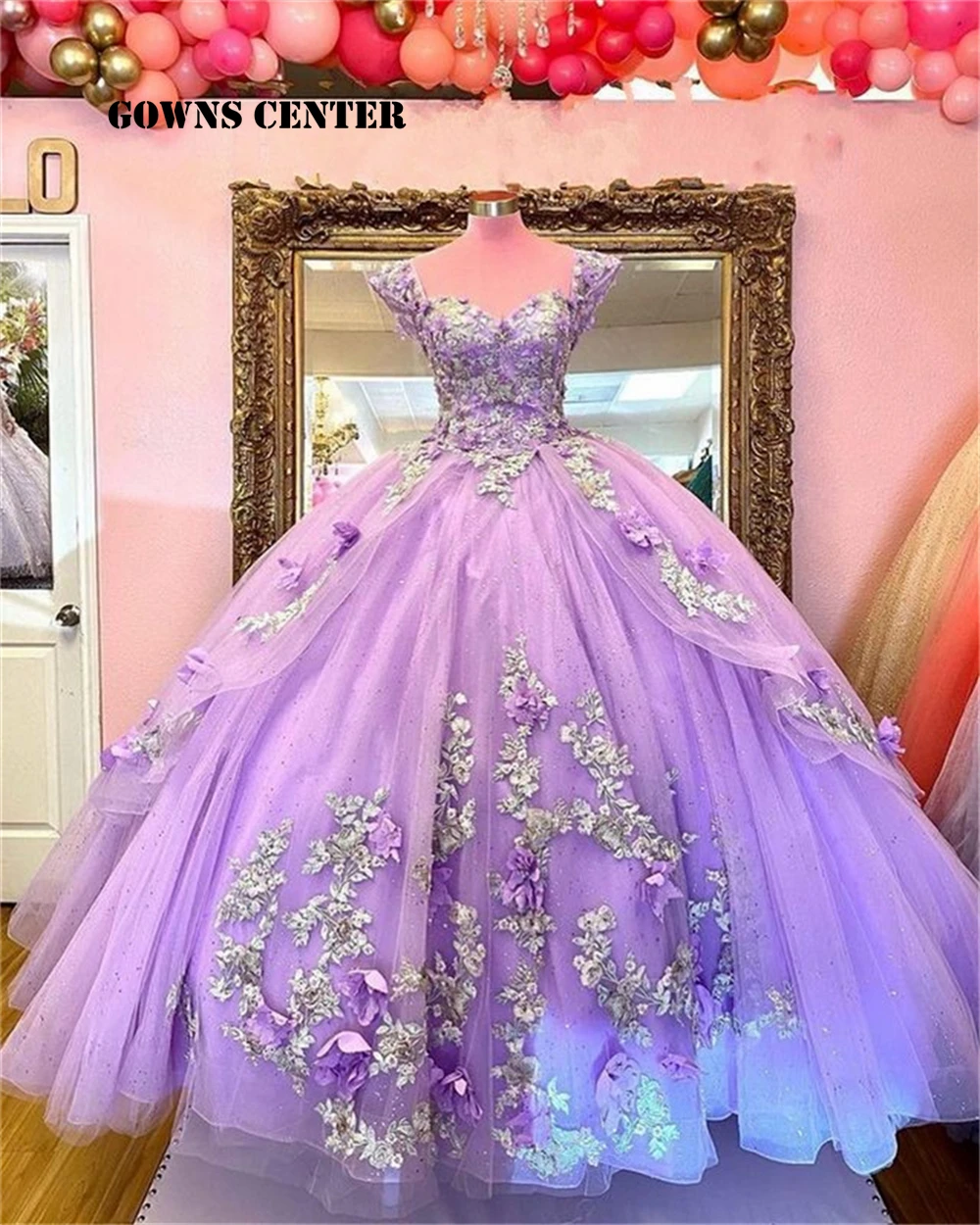 Light Purple Princess Quinceanera Dress Puffy Ball Gown Sweet 15 16 Dress Graduation Prom Gowns vestidos de 15 años