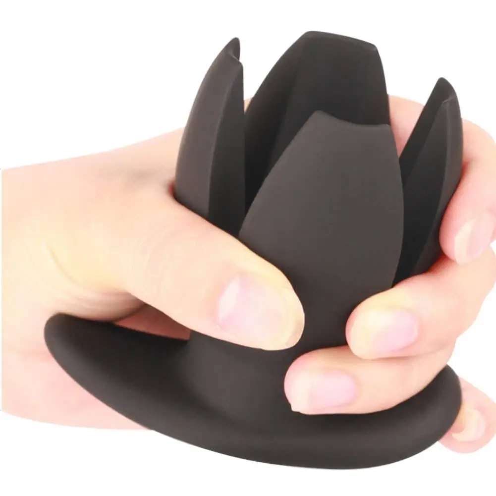 Anal Sexy Toys for Gay Men Women Anus Expansion Plug Cleaning Butt Hollow Petal Silicon Tunnel Vibrators |