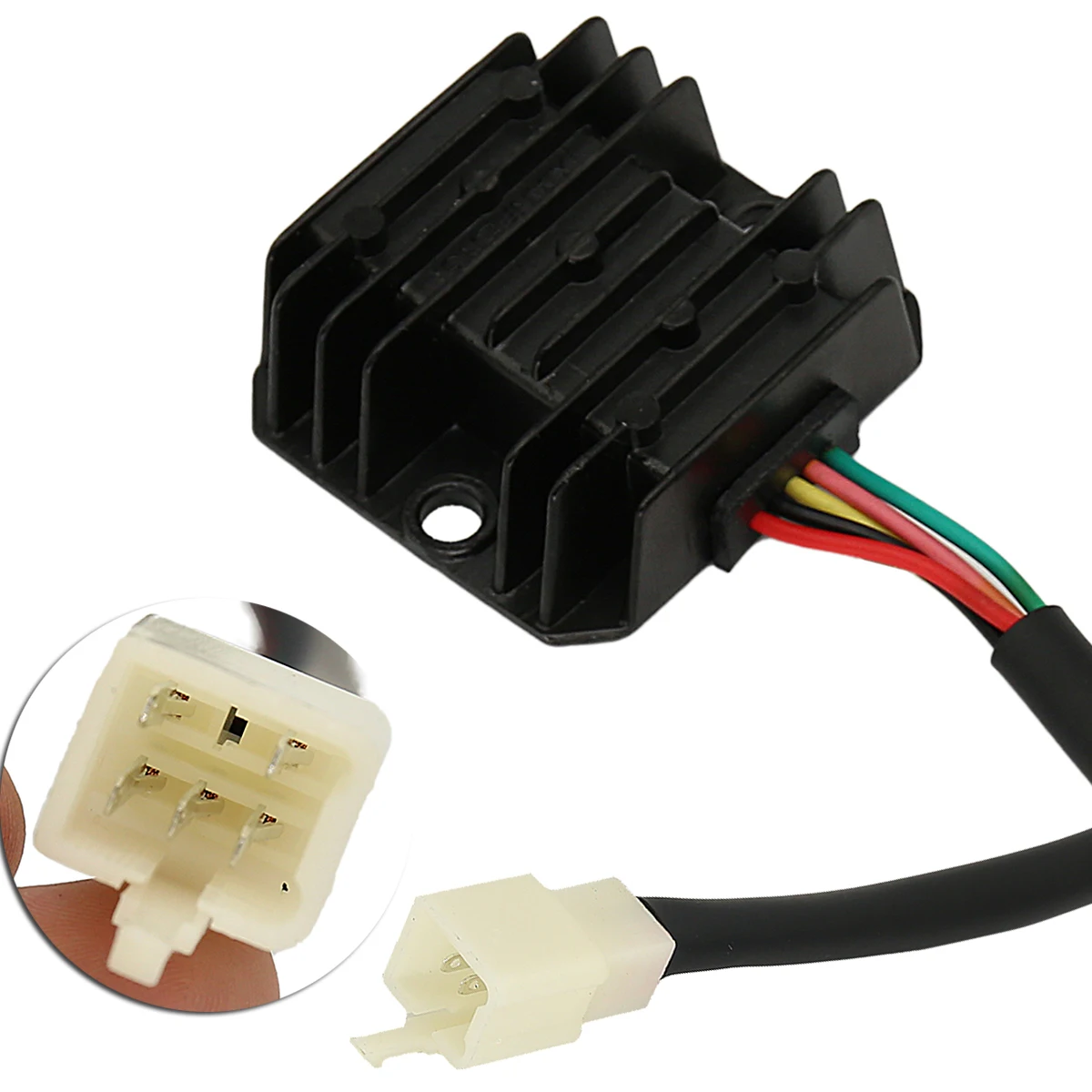 

Motorcycle Brand New 5 wire Voltage Regulator Rectifier 5 pin FXD ZJ 12V GY6 scooter ATV 50cc 125cc 150cc Motorcycle accessories