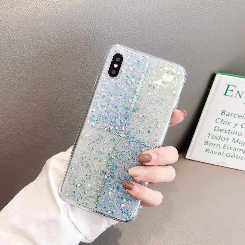 Чехол GYKZ с блестящими блестками для iPhone XR XS MAX X 7 8 6 6s Plus Модный мягкий силиконовый