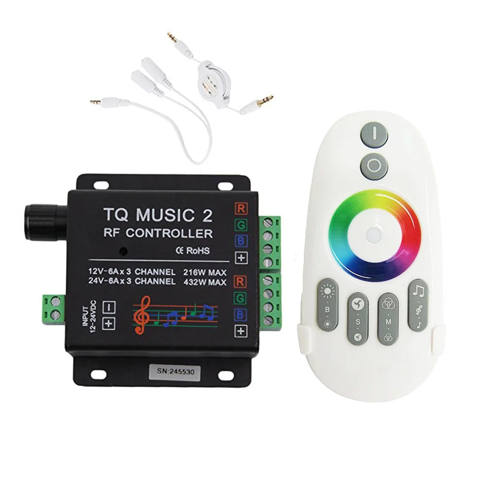 DC12-24V 18A RGB звук музыки с РФ Беспроводной пульт дистанционного управления для