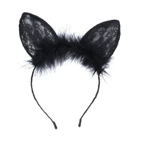 new korea cute cat ears black cat ears head bezel fashion party performance props headband christmas party sexy hair accessories