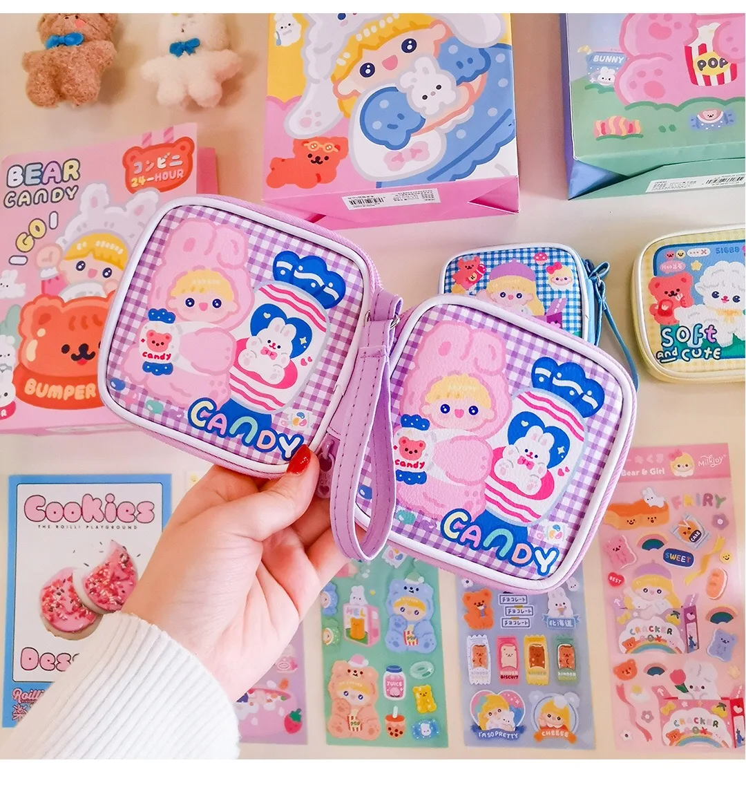 Bentoy Milkjoy Girls Earphone Case Cartoon Storage Bag Protective Headphone Earbud USB Cable Organizer Portable High Quality | Багаж и