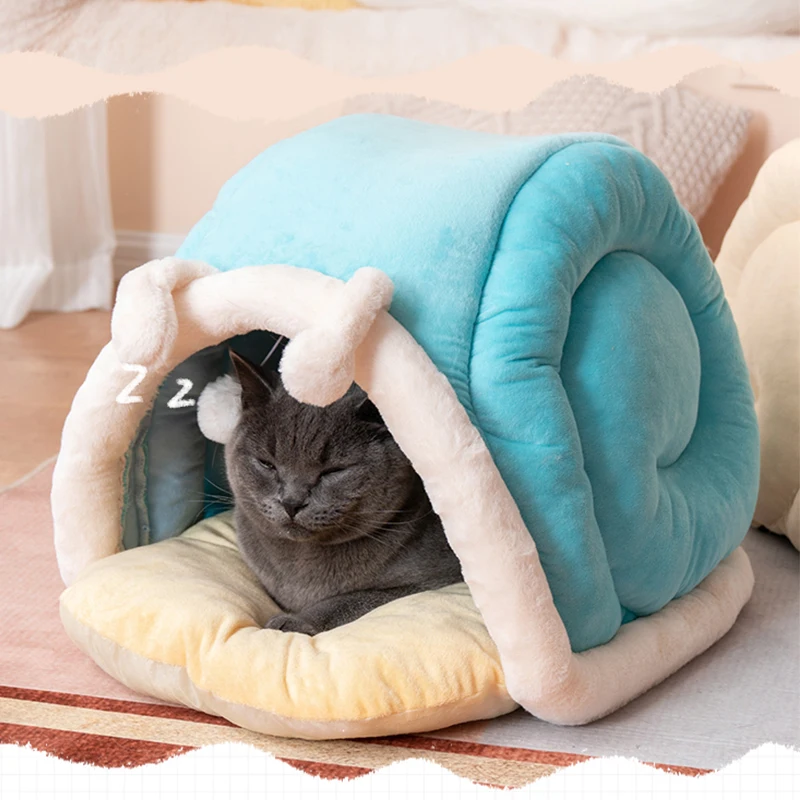 

Soft Cat Bed Mat Sleeping Bag Cat House Wicker Dog Bed Basket Soothing Sofa Bed Cushion for Cat Sit Home Tents for Pets Cat Cave