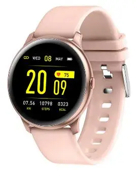 KW19 спортивные часы для apple watch, для женщин, смарт-браслет, для мужчин, фитнес-браслет, mp3 камера, часы, умные часы - Цвет: Розовый