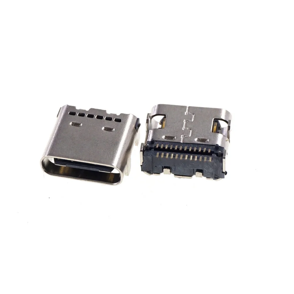 5 шт. разъем USB 3 1 Type C 24 штырька прямоугольный PCB SMT двухрядный язычок гнездовой