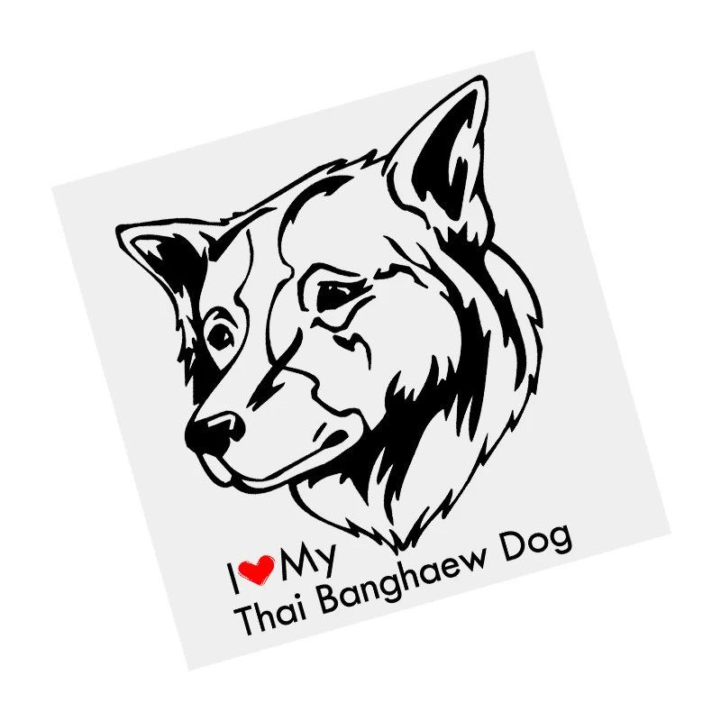 

S61676# Thai Banghaew Dog Black Transparent Car Sticker Vinyl Decal Waterproof Decors for Motorcycle Bumper Laptop